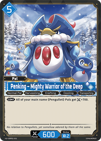 Image for Penking – Mighty Warrior of the Deep (EBP01-031) (EBP01) - Palworld Official Card Game