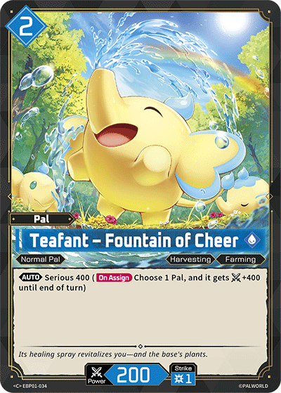 Image for Teafant – Fountain of Cheer (EBP01-034) (EBP01) - Palworld Official Card Game