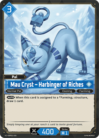 Image for Mau Cryst – Harbinger of Riches (EBP01-035) (EBP01) - Palworld Official Card Game