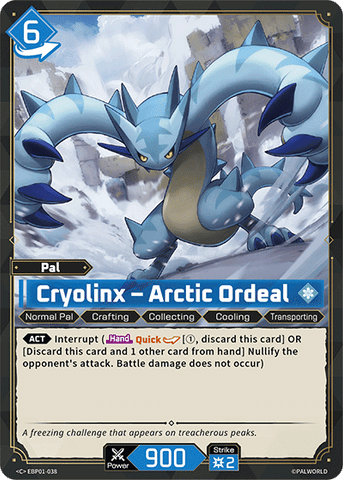 Image for Cryolinx – Arctic Ordeal (EBP01-038) (EBP01) - Palworld Official Card Game