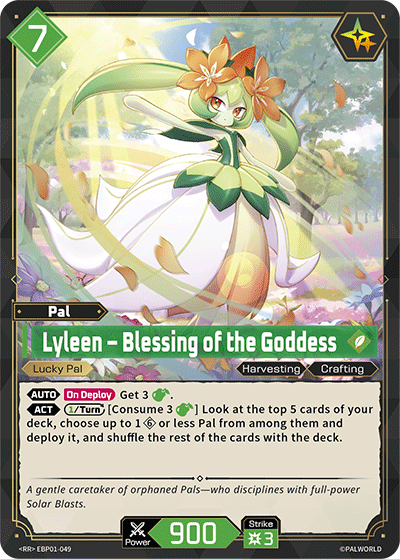 Image for Lyleen – Blessing of the Goddess (EBP01-049) (EBP01) - Palworld Official Card Game