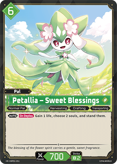 Image for Petallia – Sweet Blessings (EBP01-051) (EBP01) - Palworld Official Card Game