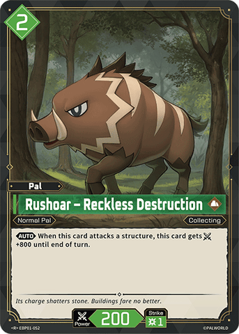 Image for Rushoar – Reckless Destruction (EBP01-052) (EBP01) - Palworld Official Card Game