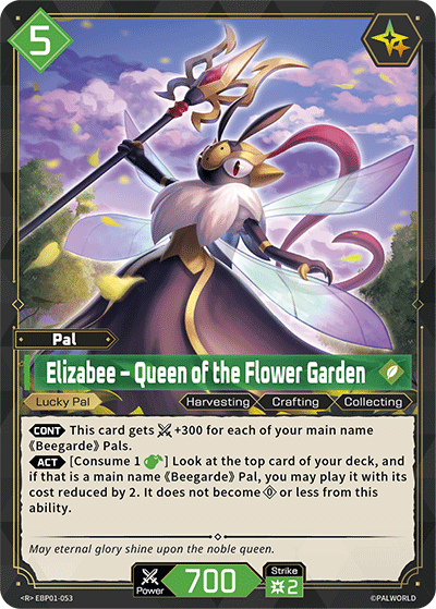 Image for Elizabee – Queen of the Flower Garden (EBP01-053) (EBP01) - Palworld Official Card Game