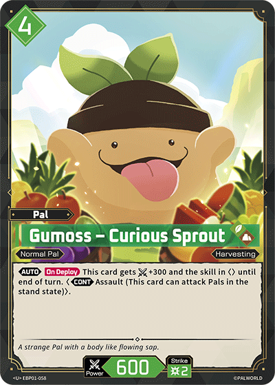 Image for Gumoss – Curious Sprout (EBP01-058) (EBP01) - Palworld Official Card Game