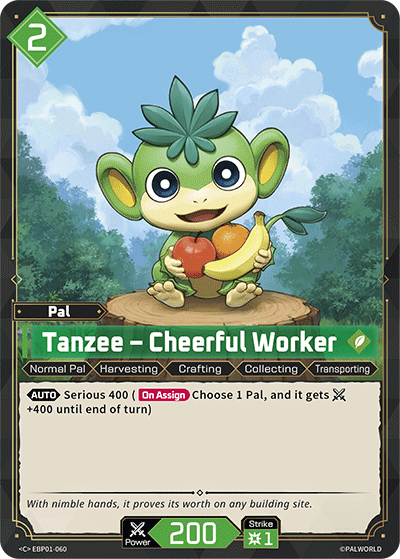 Image for Tanzee – Cheerful Worker (EBP01-060) (EBP01) - Palworld Official Card Game