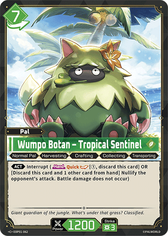 Image for Wumpo Botan – Tropical Sentinel (EBP01-062) (EBP01) - Palworld Official Card Game