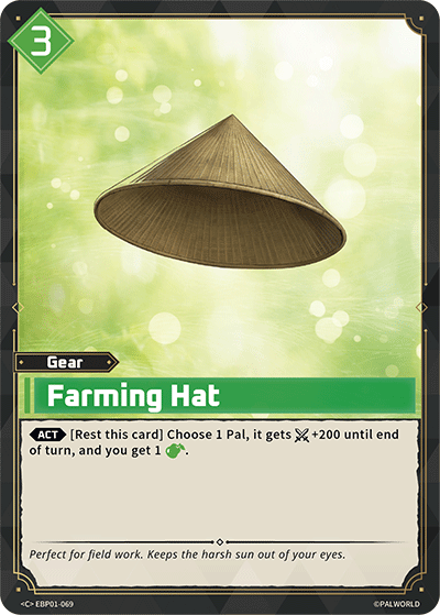 Image for Farming Hat (EBP01-069) (EBP01) - Palworld Official Card Game