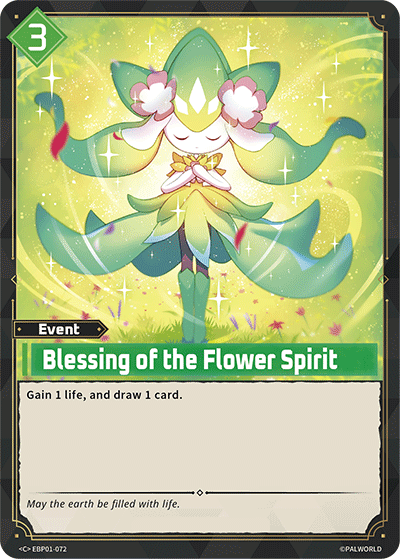 Image for Blessing of the Flower Spirit (EBP01-072) (EBP01) - Palworld Official Card Game