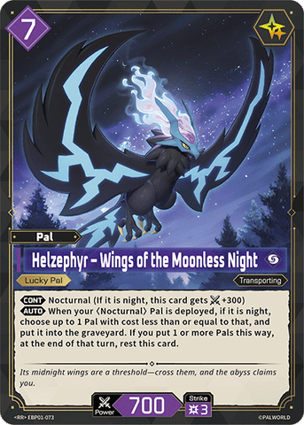 Image for Helzephyr – Wings of the Moonless Night (EBP01-073) (EBP01) - Palworld Official Card Game