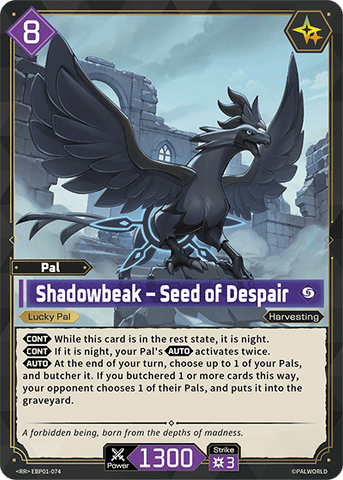 Image for Shadowbeak – Seed of Despair (EBP01-074) (EBP01) - Palworld Official Card Game