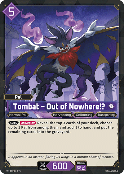 Image for Tombat – Out of Nowhere!? (EBP01-076) (EBP01) - Palworld Official Card Game