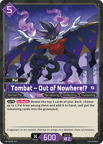 Image for Tombat – Out of Nowhere!? (EBP01-076) (EBP01) - Palworld Official Card Game