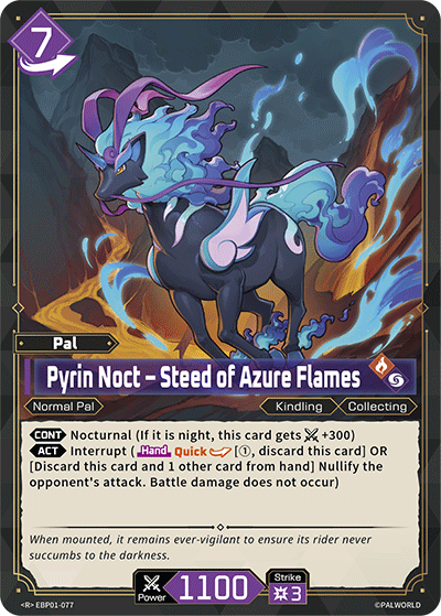 Image for Pyrin Noct – Steed of Azure Flames (EBP01-077) (EBP01) - Palworld Official Card Game