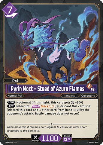 Image for Pyrin Noct – Steed of Azure Flames (EBP01-077) (EBP01) - Palworld Official Card Game