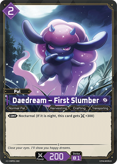 Image for Daedream – First Slumber (EBP01-080) (EBP01) - Palworld Official Card Game