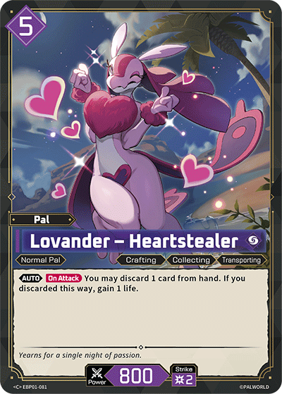 Image for Lovander – Heartstealer (EBP01-081) (EBP01) - Palworld Official Card Game