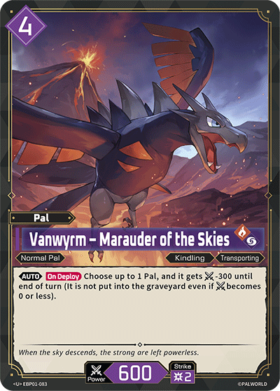 Image for Vanwyrm – Marauder of the Skies (EBP01-083) (EBP01) - Palworld Official Card Game