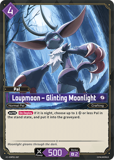 Image for Loupmoon – Glinting Moonlight (EBP01-087) (EBP01) - Palworld Official Card Game