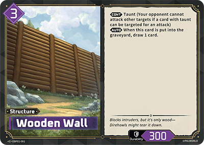 Image for Wooden Wall (EBP01-091) (EBP01) - Palworld Official Card Game
