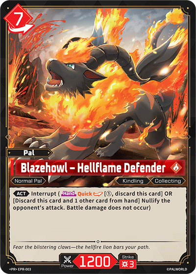 Image for Blazehowl – Hellflame Defender (EPR-003) (PR2026) - Palworld Official Card Game