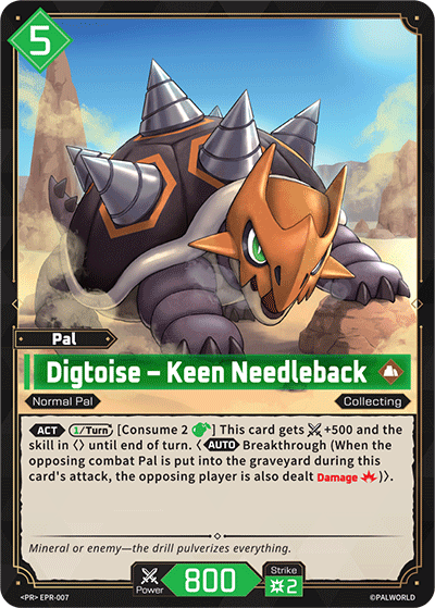 Image for Digtoise – Keen Needleback (EPR-007) (PR2026) - Palworld Official Card Game