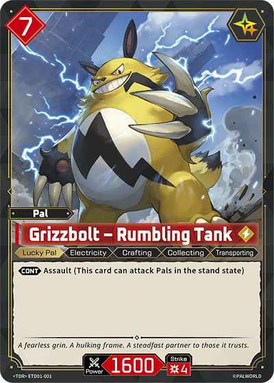 Image for Grizzbolt – Rumbling Tank (ETD01-001) (ETD01) - Palworld Official Card Game