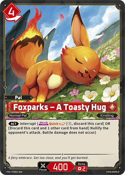 Image for Foxparks – A Toasty Hug (ETD01-004) (ETD01) - Palworld Official Card Game