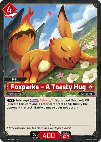 Image for Foxparks – A Toasty Hug (ETD01-004) (ETD01) - Palworld Official Card Game