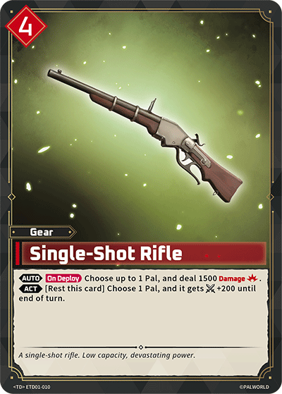 Image for Single-Shot Rifle (ETD01-010) (ETD01) - Palworld Official Card Game