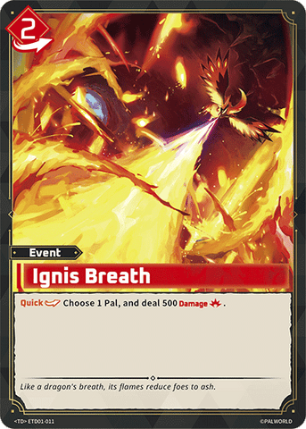Image for Ignis Breath (ETD01-011) (ETD01) - Palworld Official Card Game