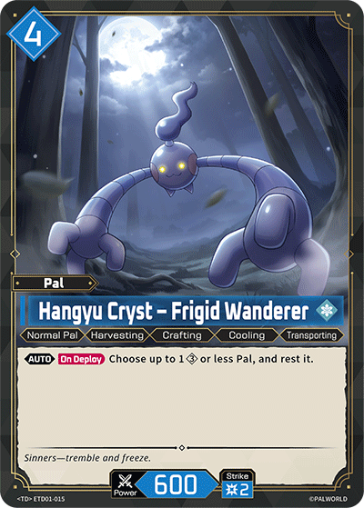 Image for Hangyu Cryst – Frigid Wanderer (ETD01-015) (ETD01) - Palworld Official Card Game
