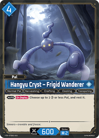 Image for Hangyu Cryst – Frigid Wanderer (ETD01-015) (ETD01) - Palworld Official Card Game