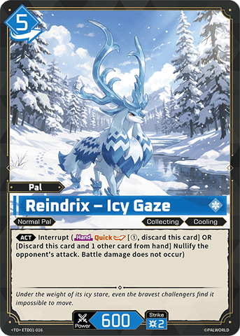Image for Reindrix – Icy Gaze (ETD01-016) (ETD01) - Palworld Official Card Game