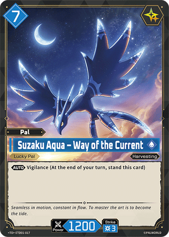 Image for Suzaku Aqua – Way of the Current (ETD01-017) (ETD01) - Palworld Official Card Game