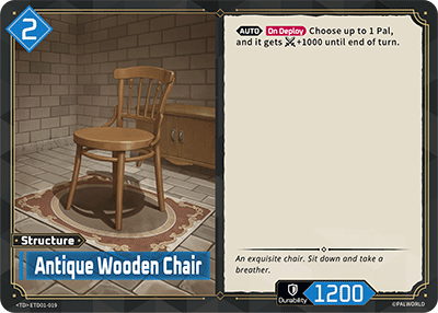 Image for Antique Wooden Chair (ETD01-019) (ETD01) - Palworld Official Card Game