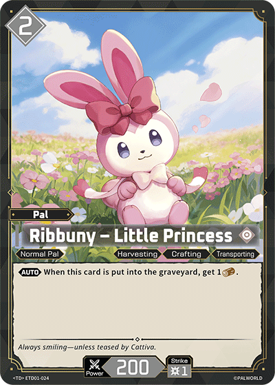 Image for Ribbuny – Little Princess (ETD01-024) (ETD01) - Palworld Official Card Game