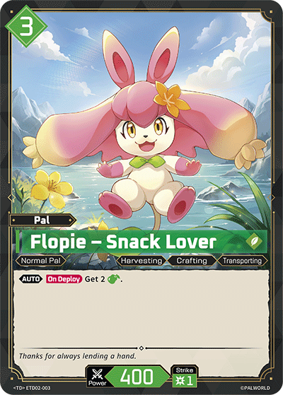 Image for Flopie – Snack Lover (ETD02-003) (ETD02) - Palworld Official Card Game