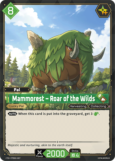 Image for Mammorest – Roar of the Wilds (ETD02-007) (ETD02) - Palworld Official Card Game