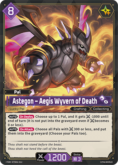 Image for Astegon – Aegis Wyvern of Death (ETD02-012) (ETD02) - Palworld Official Card Game