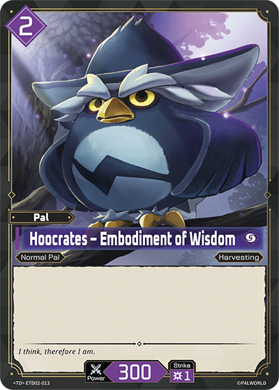 Image for Hoocrates – Embodiment of Wisdom (ETD02-013) (ETD02) - Palworld Official Card Game