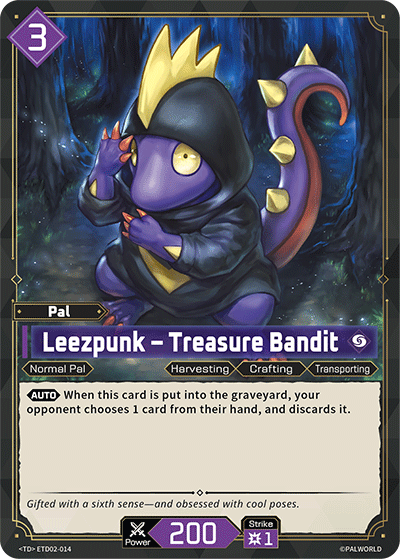 Image for Leezpunk – Treasure Bandit (ETD02-014) (ETD02) - Palworld Official Card Game