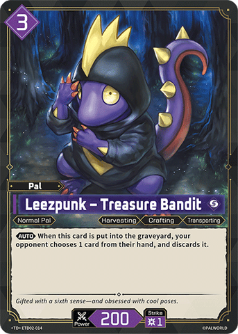 Image for Leezpunk – Treasure Bandit (ETD02-014) (ETD02) - Palworld Official Card Game
