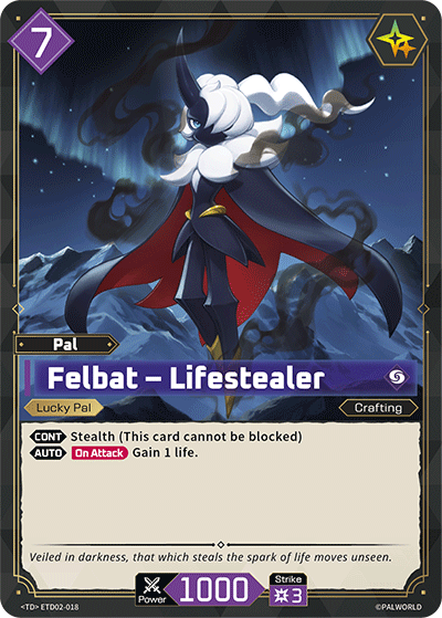 Image for Felbat – Lifestealer (ETD02-018) (ETD02) - Palworld Official Card Game