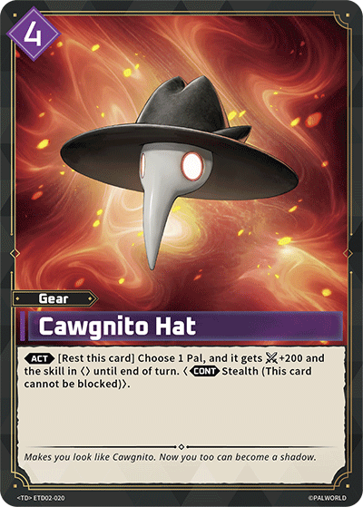 Image for Cawgnito Hat (ETD02-020) (ETD02) - Palworld Official Card Game