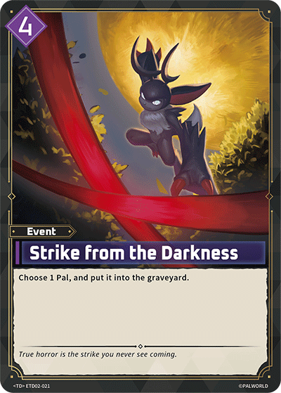 Image for Strike from the Darkness (ETD02-021) (ETD02) - Palworld Official Card Game