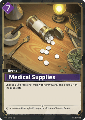 Image for Medical Supplies (ETD02-022) (ETD02) - Palworld Official Card Game