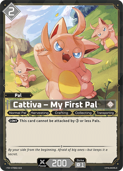 Image for Cattiva – My First Pal (ETD02-023) (ETD02) - Palworld Official Card Game