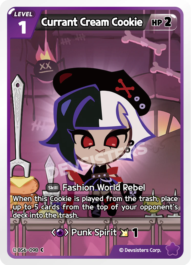 Image for Currant Cream Cookie (BS6-098) (BS6) - CookieRun: Braverse TCG