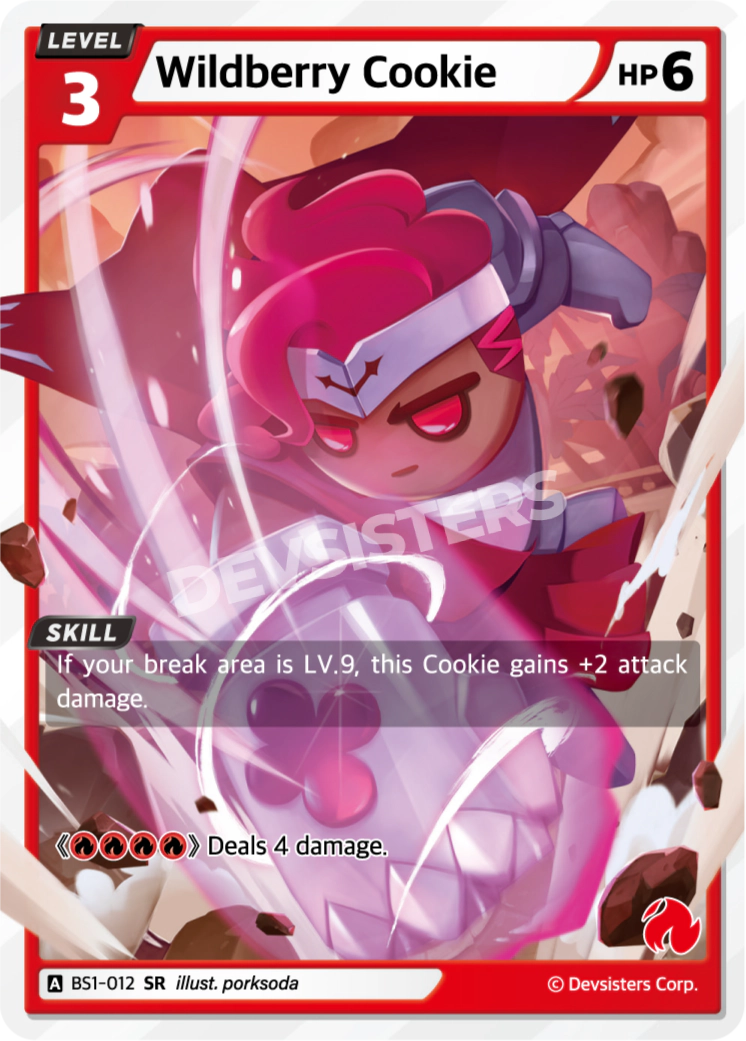 Image for Wildberry Cookie (BS1-012) (BS1) - CookieRun: Braverse TCG